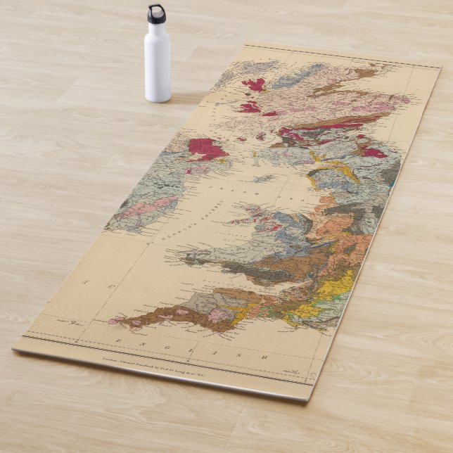 Geological map, British Isles Yoga Mat (In Situ)