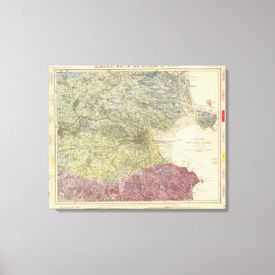 Geological map Dublin Canvas Print