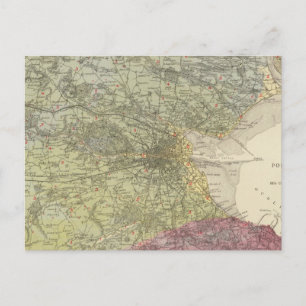 Geological map Dublin Postcard