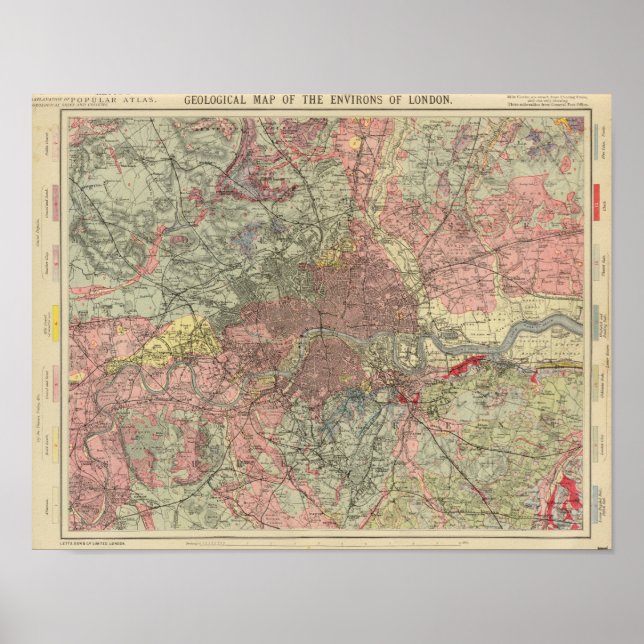 Geological map London Poster (Front)