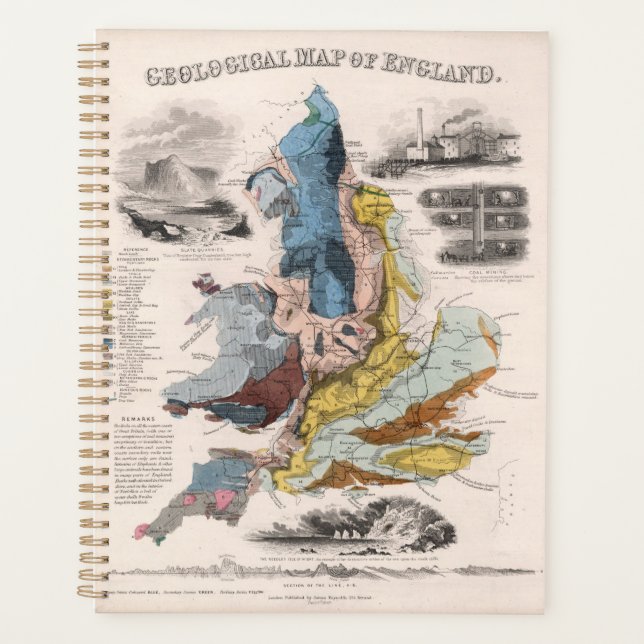 Geological Map of England Planner (Front)