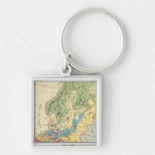 Geological Map of Europe Keychain