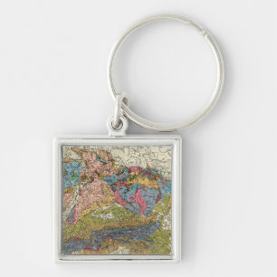 Geological map of Germany Keychain