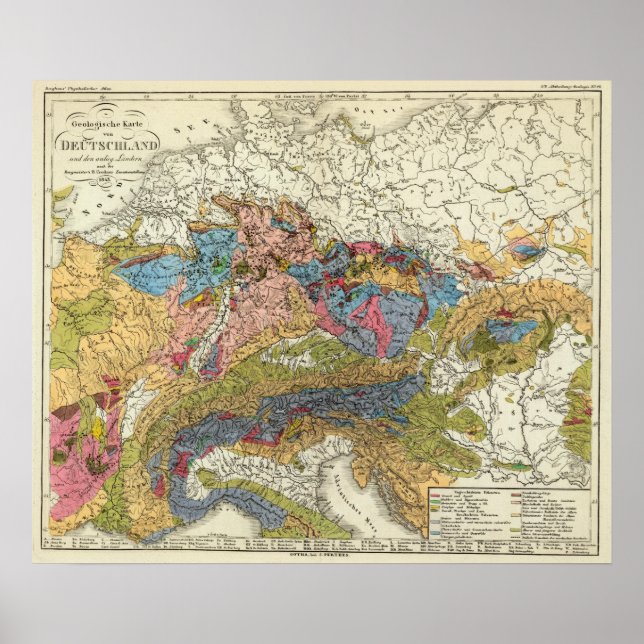 Geological map of Germany Poster (Front)