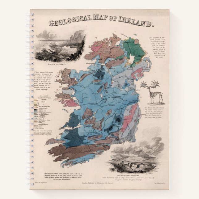 Geological Map of Ireland Notebook (Front)