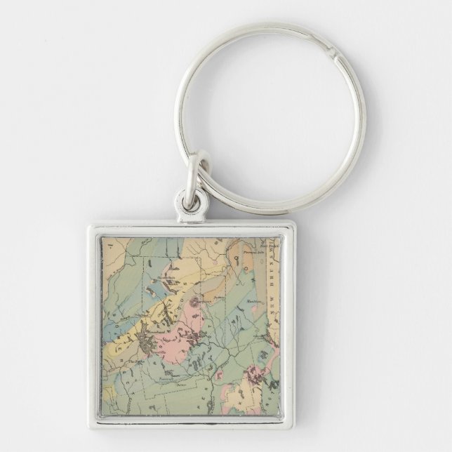 Geological map of Maine Keychain (Front)