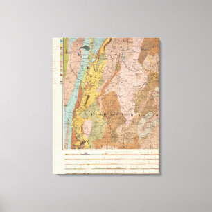 Geological Map of New Hampshire 2 Canvas Print
