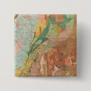 Geological Map of New Hampshire 2 Inch Square Button