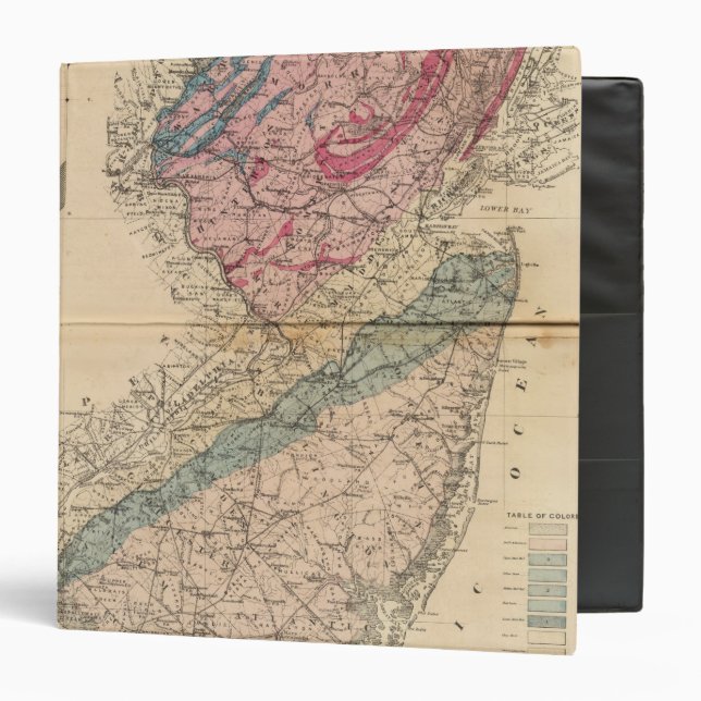 Geological map of New Jersey Binder (Front/Inside)
