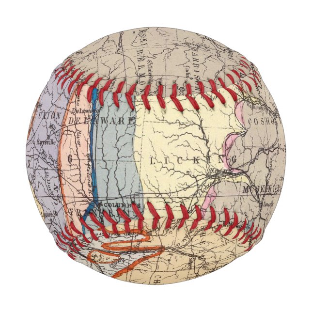 Geological map of Ohio Baseball (Front)