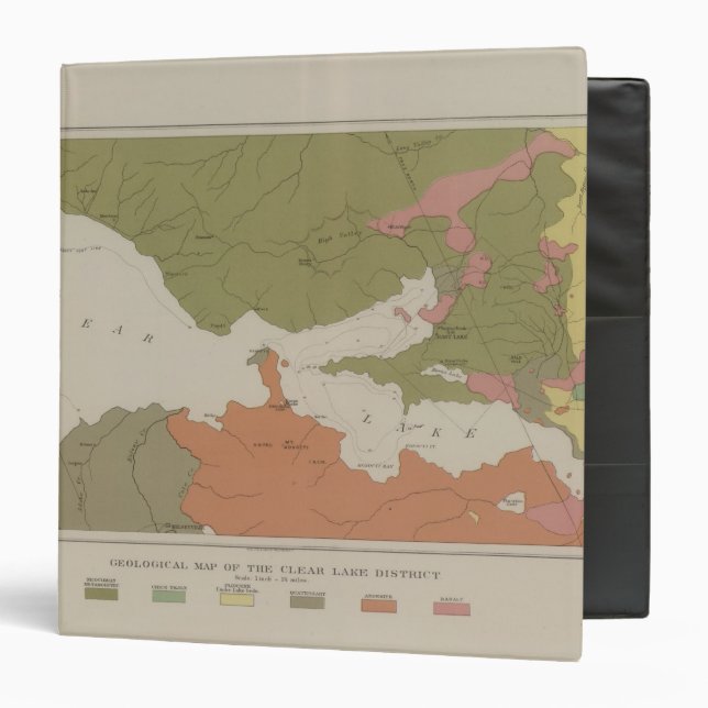 Geological Map of the Clear Lake District Binder (Front/Inside)