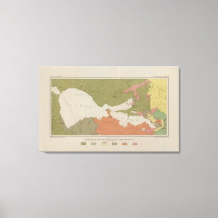 Geological Map of the Clear Lake District Canvas Print