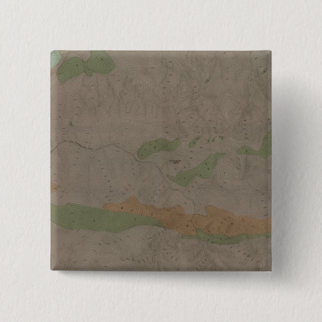 Geological Map of the New Almaden Mining District 2 Inch Square Button (Front)