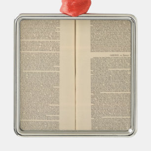 Geological Map of the North America Metal Ornament