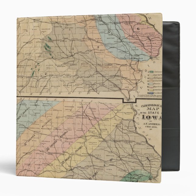 Geological map of the State of Iowa Binder (Front/Inside)
