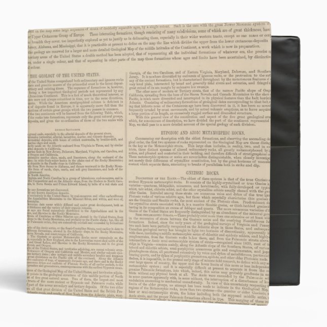 Geological Map of the United States 2 Binder (Front/Inside)