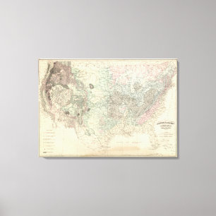 Geological Map of the United States 2 Canvas Print