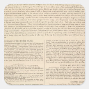 Geological Map of the United States 2 Square Sticker