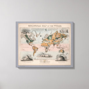 Geological Map of the World Canvas Print