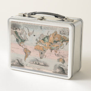 Geological Map of the World Metal Lunch Box