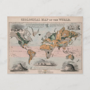 Geological Map of the World Postcard