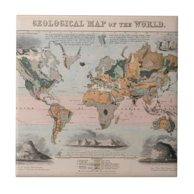Geological Map of the World Tile (Front)