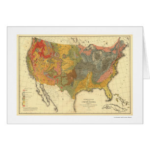 Geological Map Of USA 1872