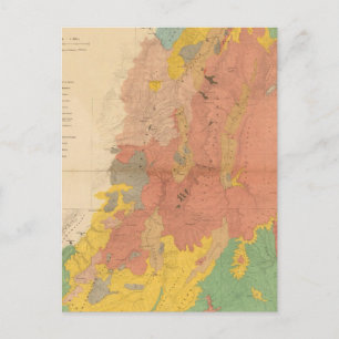 Geological map of Utah Postcard
