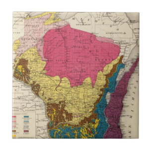 Geological map of Wisconsin Tile