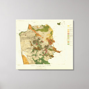 Geological map San Francisco Canvas Print