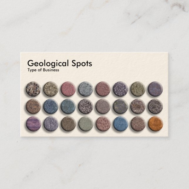 Geological Spots 02 - Cream Business Card (Front)