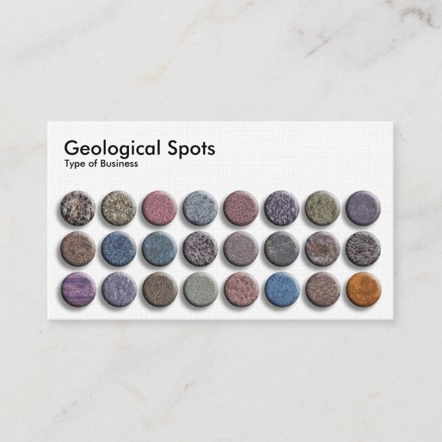 Geological Spots 02 - Linen Business Card (Front)