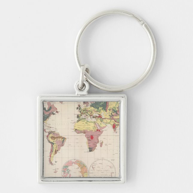 Geological structure of globe keychain (Front)