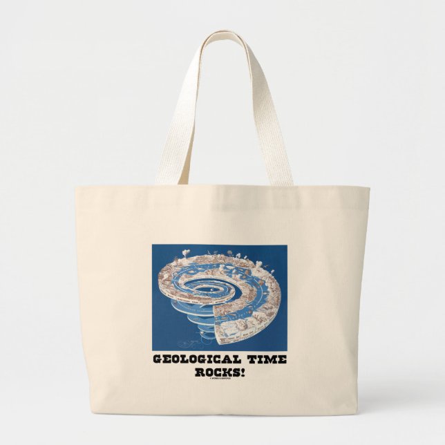 Geological Time Rocks! (Geological Age) Large Tote Bag (Front)