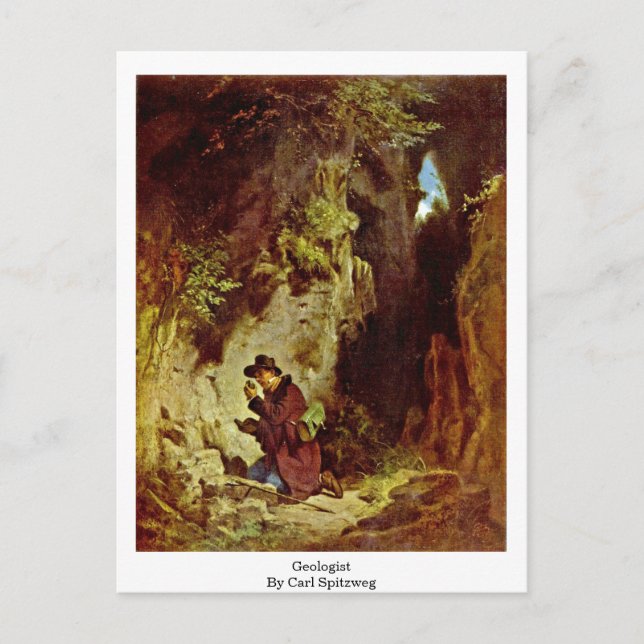 Geologist By Carl Spitzweg Postcard (Front)