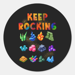 Geologist Colorful Rock Collector Earth Scientist  Classic Round Sticker