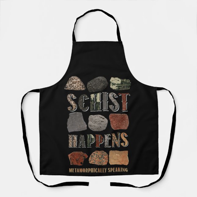 Geologist Mineral Geode Rock Collector Geology Apron (Front)