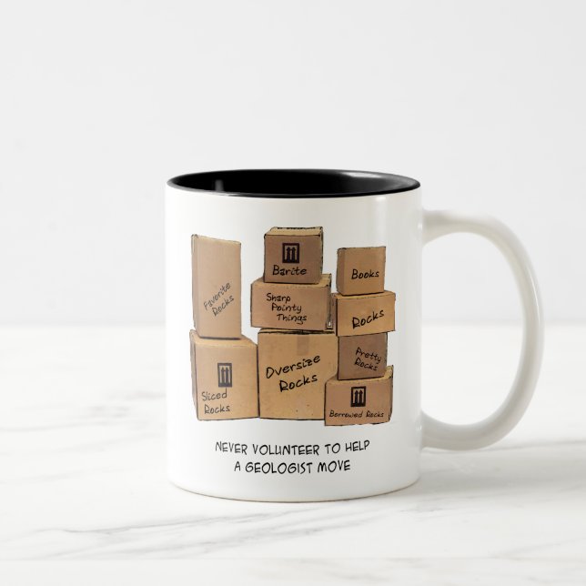 Geologist Moving Humour Two-Tone Coffee Mug (Right)