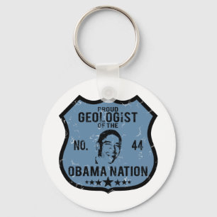 Geologist Obama Nation Keychain