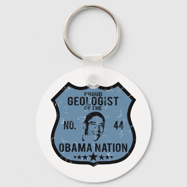 Geologist Obama Nation Keychain (Front)