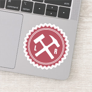 Geologist's Hammer Logo with your Initials on a