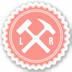 Geologist's Hammer Logo with your Initials on a