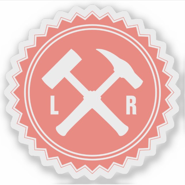 Geologist's Hammer Logo with your Initials on a (Front)