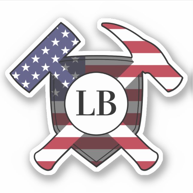 Geologist's Hammers with your Initials on a Vinyl (Front)