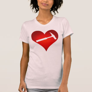 Geologist's Heart and Rock Hammer T-Shirt