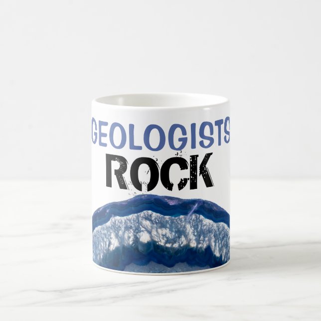 *~* GEOLOGISTS ROCK Crystal Geode Lapidary Agate Coffee Mug (Center)