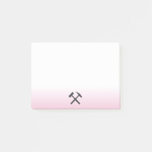 Geologist's Rock Hammer Logo Post-it Notes
