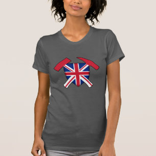 Geologist's Rock Hammer Logo- Union Jack Version T-Shirt
