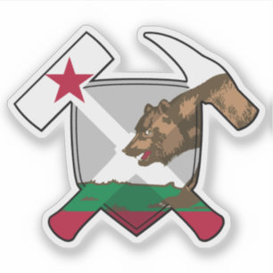 Geologist's Rock Hammers- California Flag Vinyl