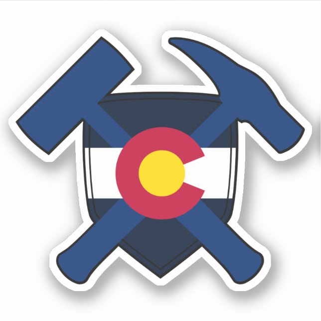 Geologist's Rock Hammers- Colorado State Flag (Front)